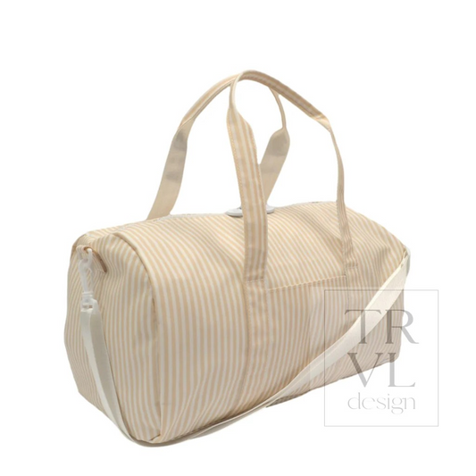 TRVL Pimlico Stripe Sand Weekender Duffel Bag