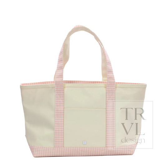 TRVL Taffy Gingham Canvas Totes