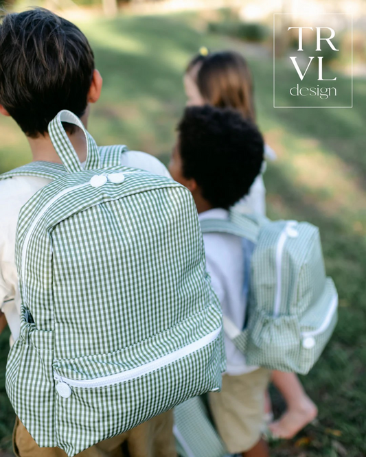 TRVL Moss Gingham Backpacker