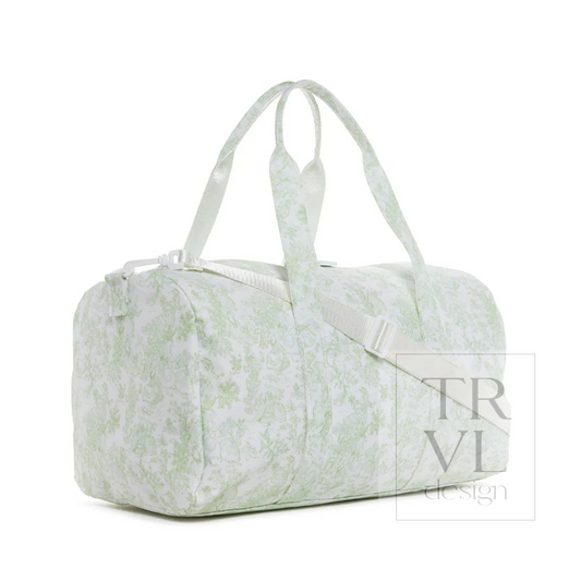 TRVL Bunny Toile Green Weekender Duffel Bag