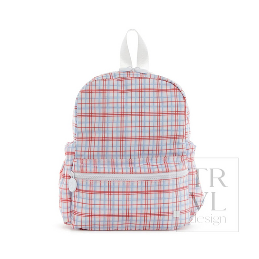 TRVL Classic Plaid Red Mini Backer