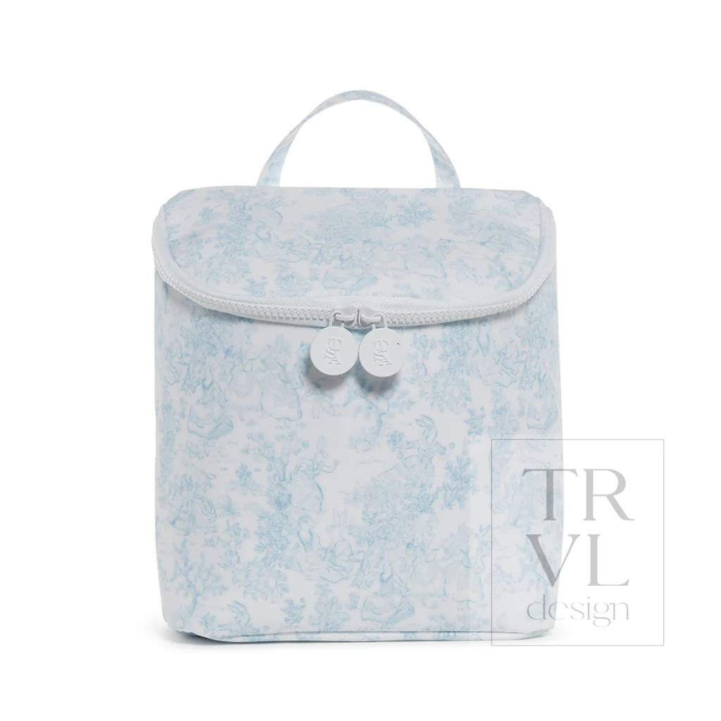 TRVL Bunny Toile Blue 'Take Away' Lunch Bag