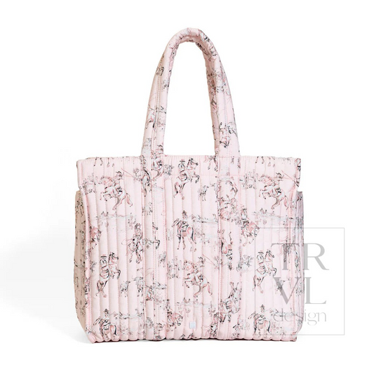 TRVL Cowgirl Toile Quilted Go Go Tote