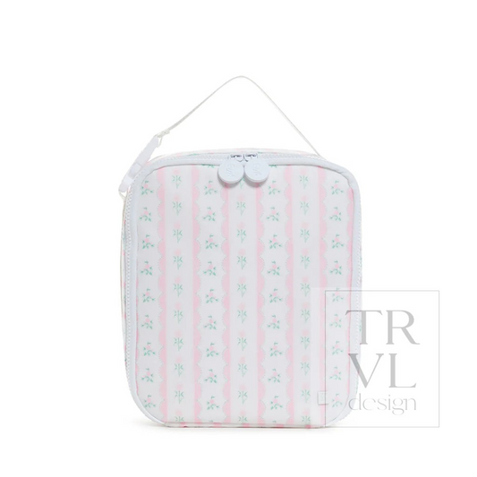 TRVL Ribbon Floral Pink Lunch Box