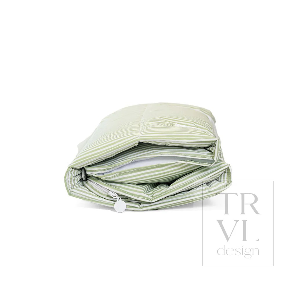 TRVL Pimlico Stripe Sage Nap Mat