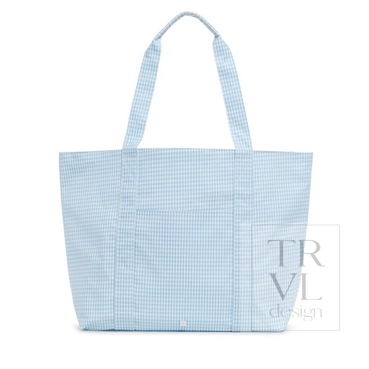 TRVL Mist Gingham Jumbo X-Large Tote