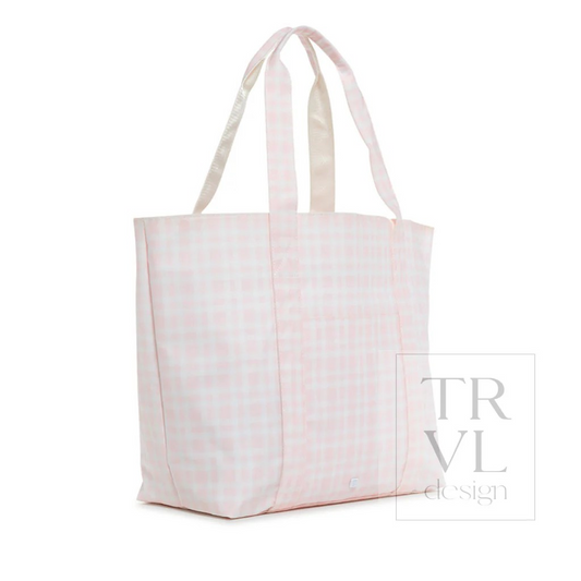 TRVL Pimlico Plaid Pink Jumbo X-Large Tote