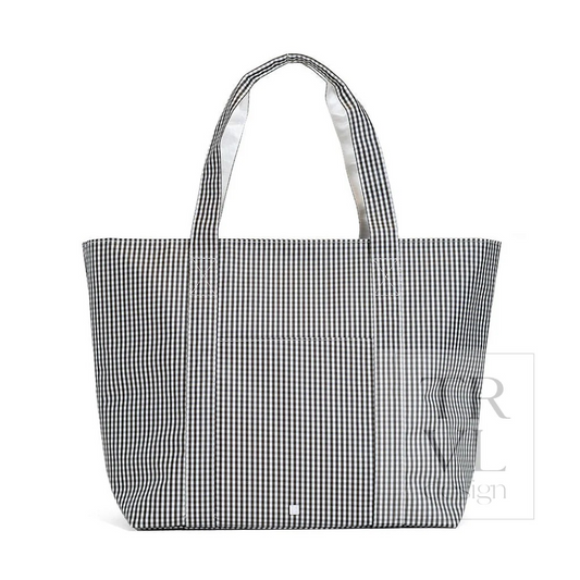 TRVL Black Gingham Jumbo X-Large Tote