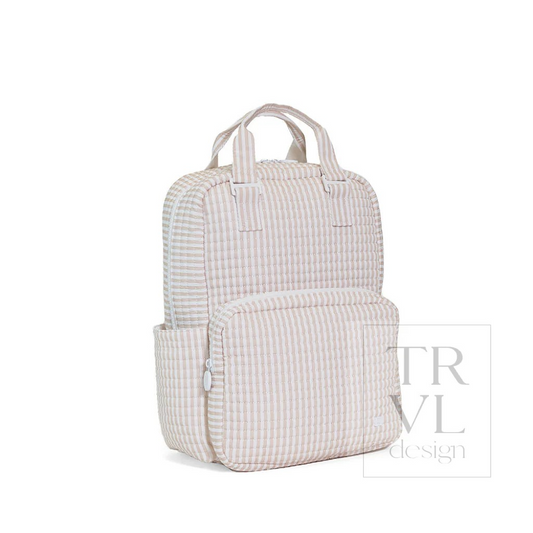 TRVL Pimlico Stripe Sand Quilted Diaper Bag