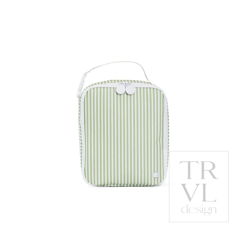 TRVL Pimlico Stripe Sage Lunch Box