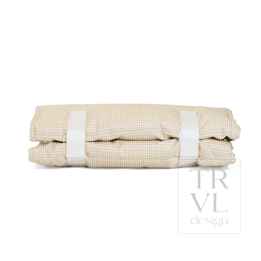 TRVL Khaki Gingham Nap Mat
