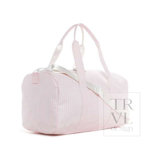 TRVL Pimlico Stripe Pink Weekender Duffel Bag