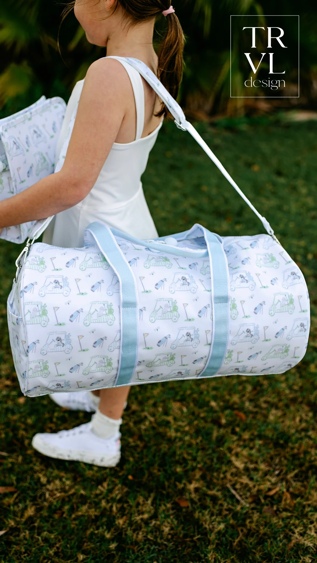 TRVL Putt Putt Blue Large Roll Duffel Bag