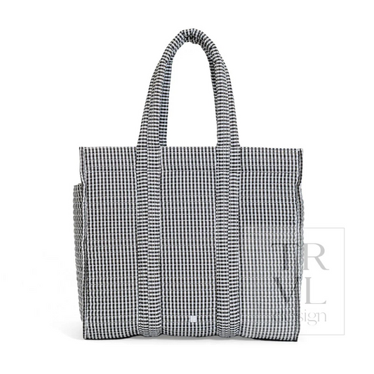 TRVL Black Gingham Quilted Go Go Tote