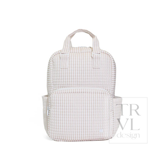 TRVL Pimlico Stripe Sand Quilted Diaper Bag