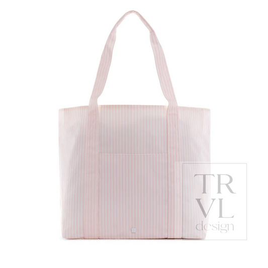 TRVL Pimlico Stripe Pink Jumbo X-Large Tote