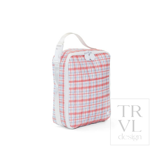 TRVL Classic Plaid Red Lunch Box