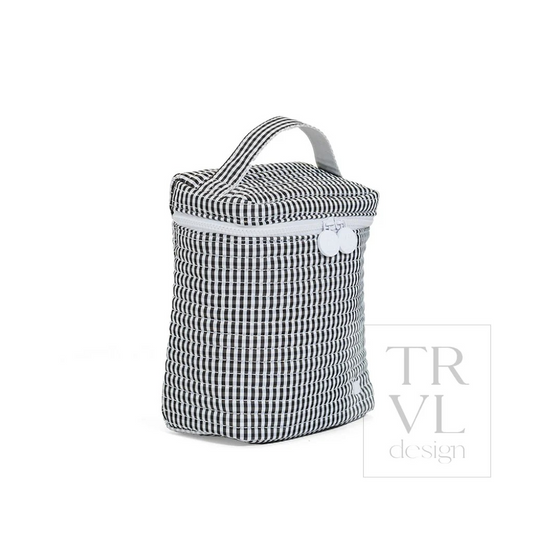 TRVL Black Gingham Quilted Go Go Lunch Bag