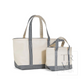 TRVL Black Gingham Canvas Tote