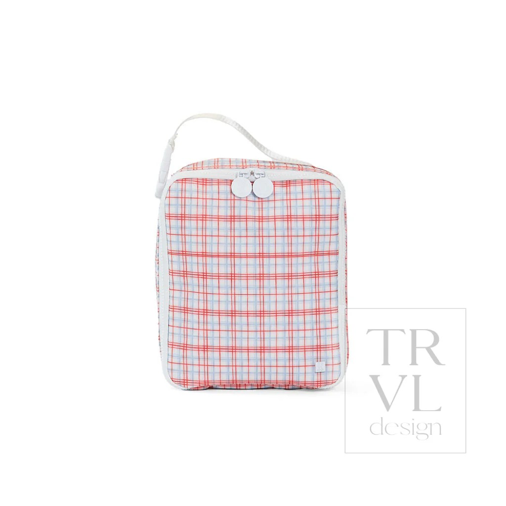 TRVL Classic Plaid Red Lunch Box