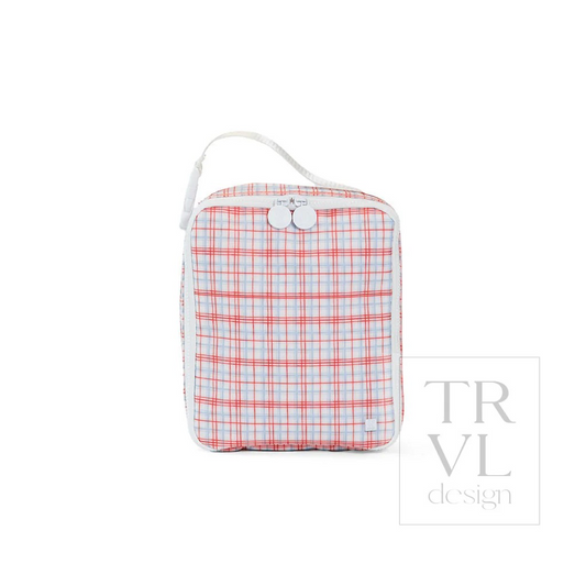 TRVL Classic Plaid Red Lunch Box