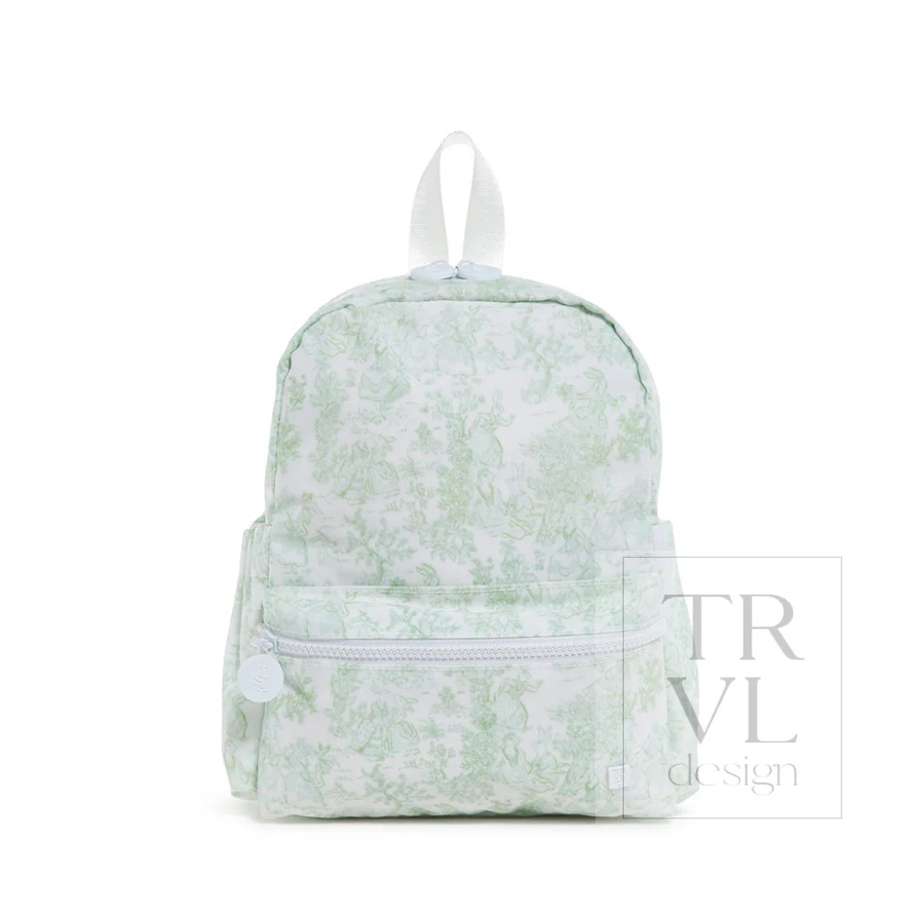 TRVL Bunny Toile Green Mini Backer