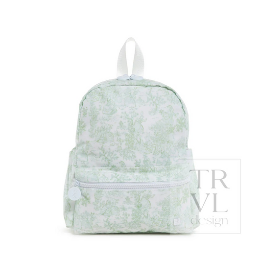 TRVL Bunny Toile Green Mini Backer
