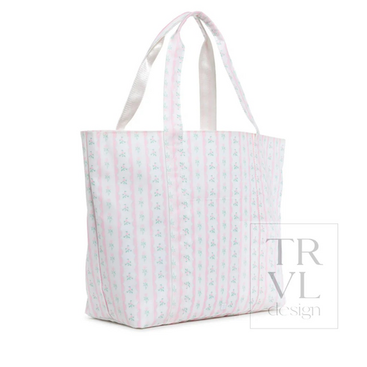 TRVL Ribbon Floral Pink Jumbo X-Large Tote
