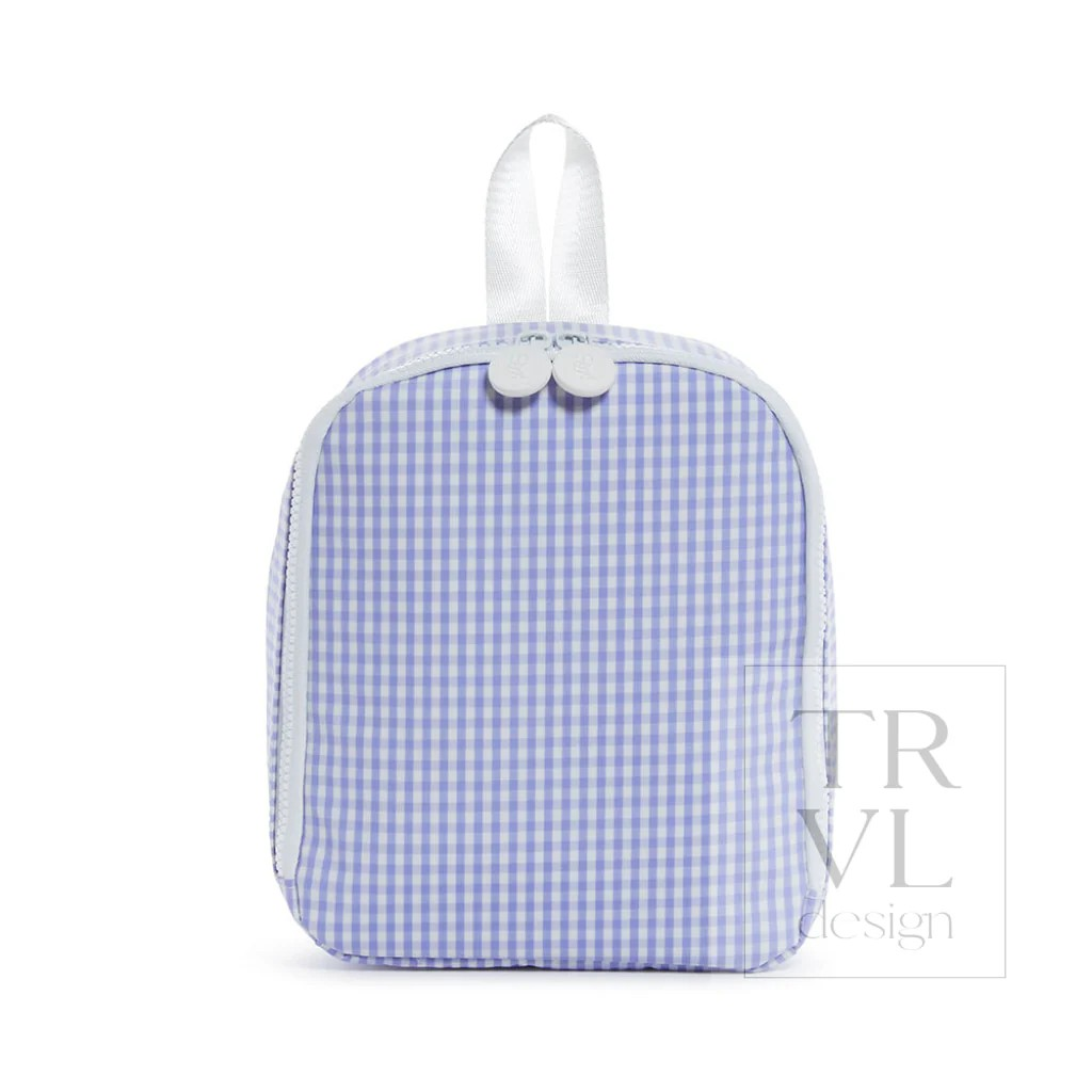 TRVL Lilac Gingham 'Bring It' Lunch Bag