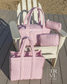 TRVL Pimlico Stripe Pink Quilted Go Go Tote