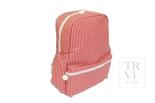 TRVL Red Gingham Backpacker