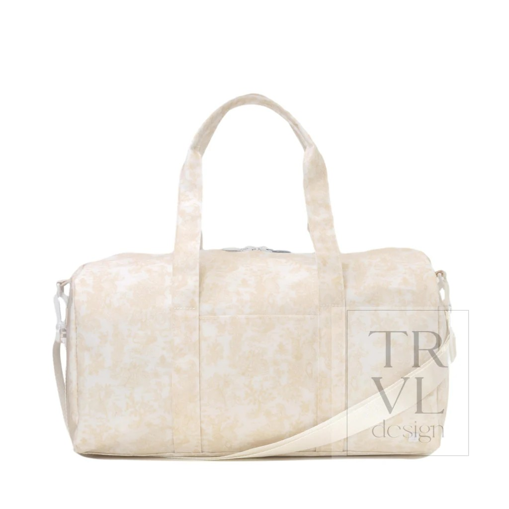 TRVL Bunny Toile Sand Weekender Duffel Bag