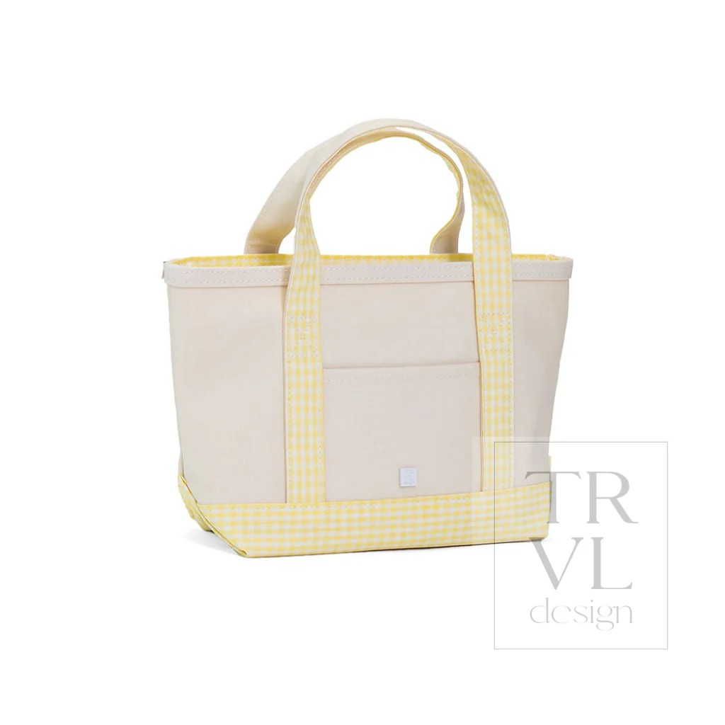 TRVL Buttercup Gingham Canvas Tote