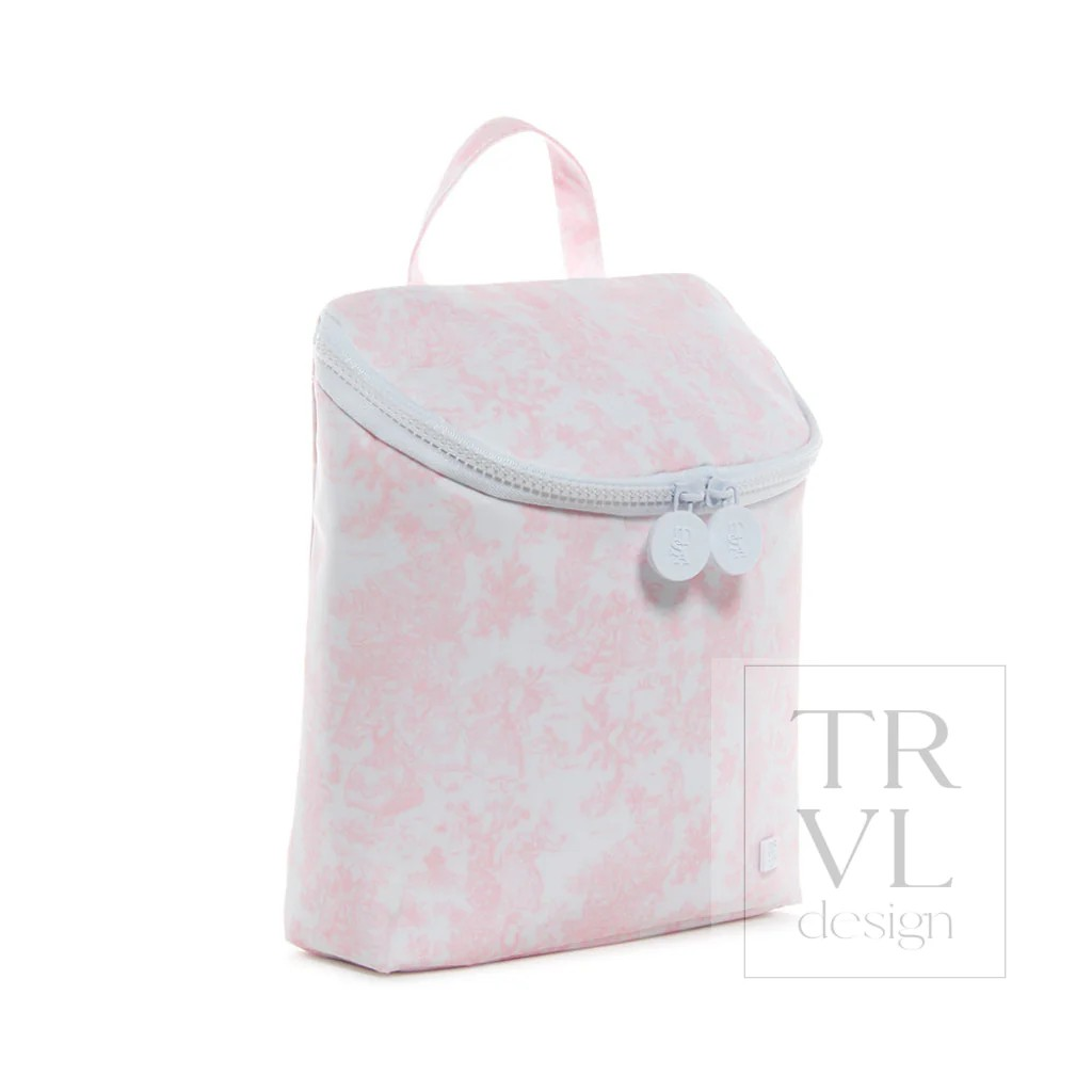 TRVL Bunny Toile Pink 'Take Away' Lunch Bag