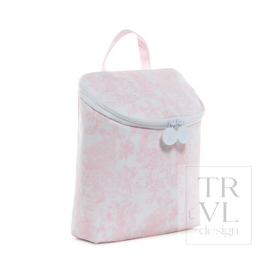 TRVL Bunny Toile Pink 'Take Away' Lunch Bag