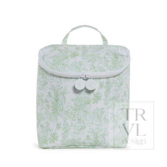 TRVL Bunny Toile Green 'Take Away' Lunch Bag