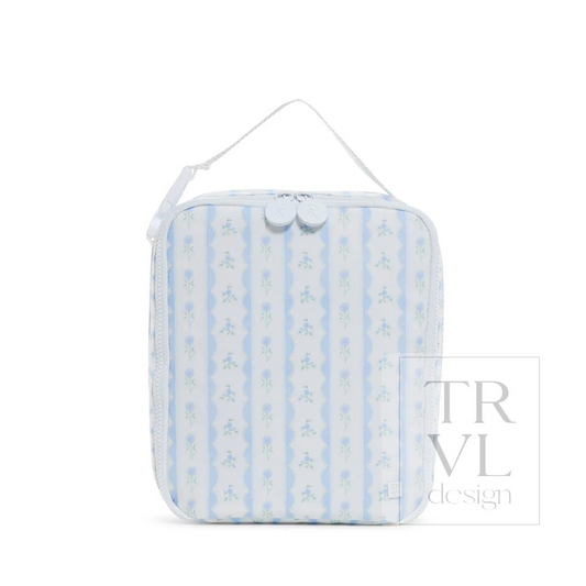 TRVL Ribbon Floral Blue Lunch Box