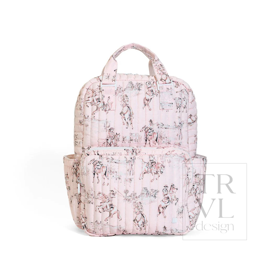 TRVL Cowgirl Toile Quilted Diaper Bag