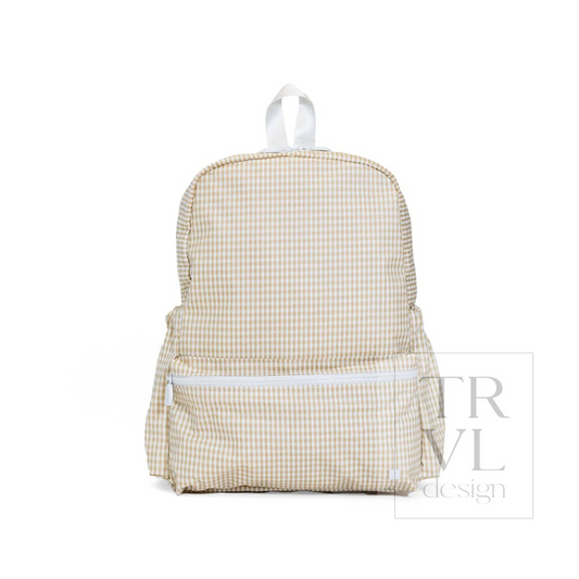 TRVL Khaki Gingham Backpackers