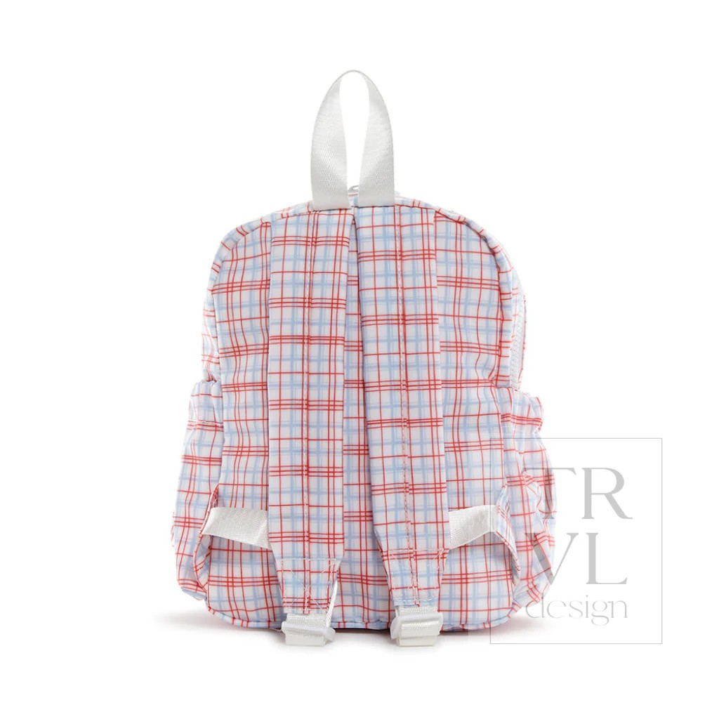 TRVL Classic Plaid Red Mini Backe