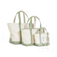 TRVL Moss Gingham Canvas Totes