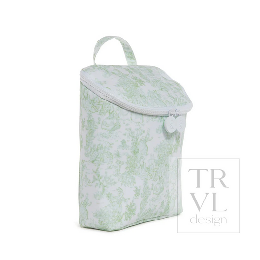TRVL Bunny Toile Green 'Take Away' Lunch Bag
