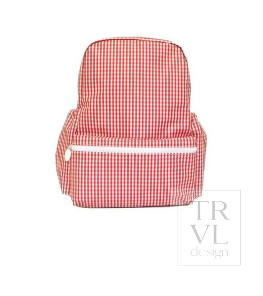 TRVL Red Gingham Backpacker