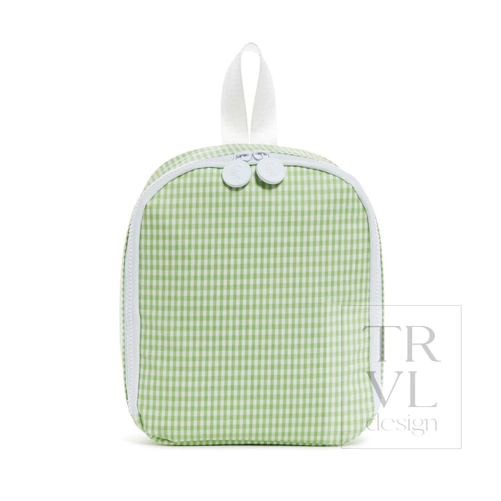 TRVL Leaf Gingham 'Bring It' Lunch Bag