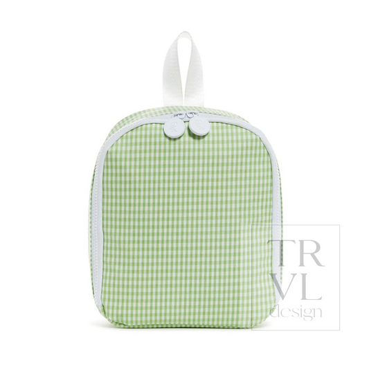 TRVL Leaf Gingham 'Bring It' Lunch Bag