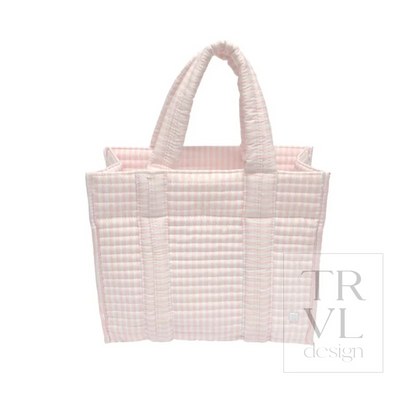 TRVL Pimlico Stripe Pink Quilted Go Go Tote