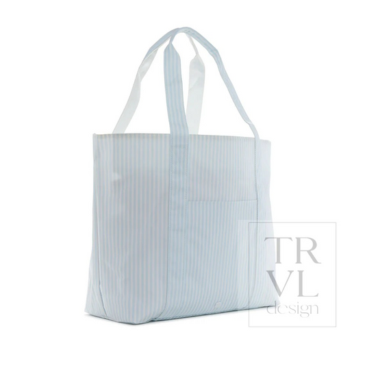 TRVL Pimlico Stripe Blue Jumbo X-Large Tote