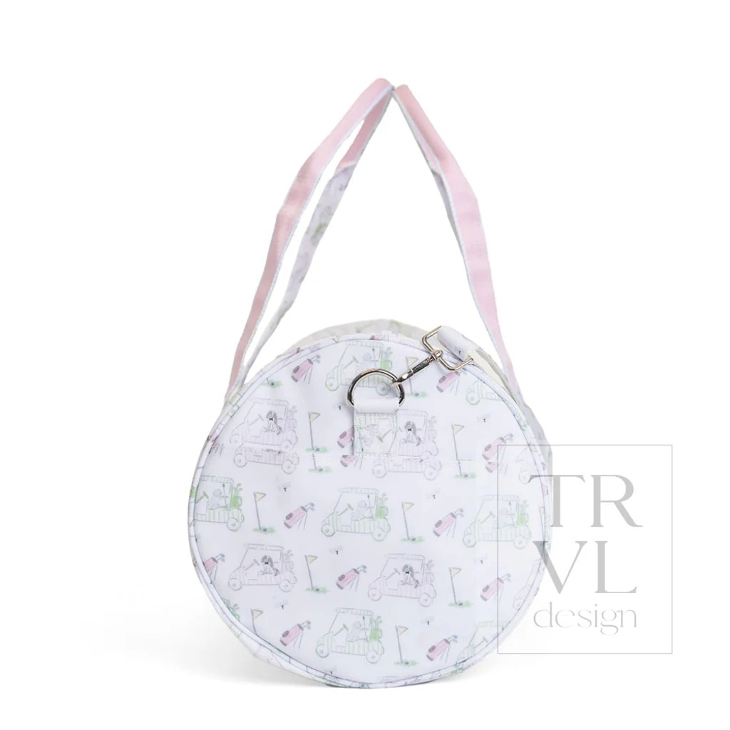 TRVL Putt Putt Pink Large Roll Duffel Bag