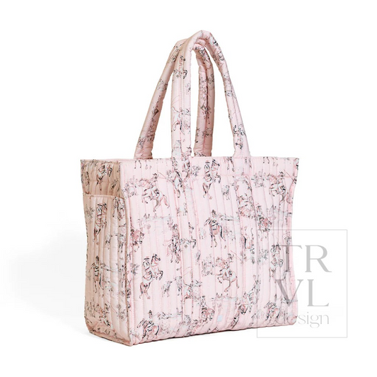 TRVL Cowgirl Toile Quilted Go Go Tote