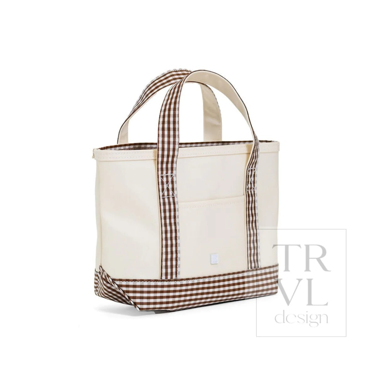 TRVL Coco Gingham Canvas Tote
